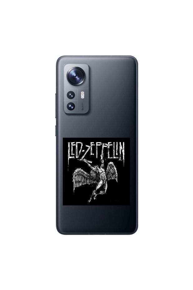 Xiaomi Mi 12 Compatible Transparent Case with Led Zeppelin Design