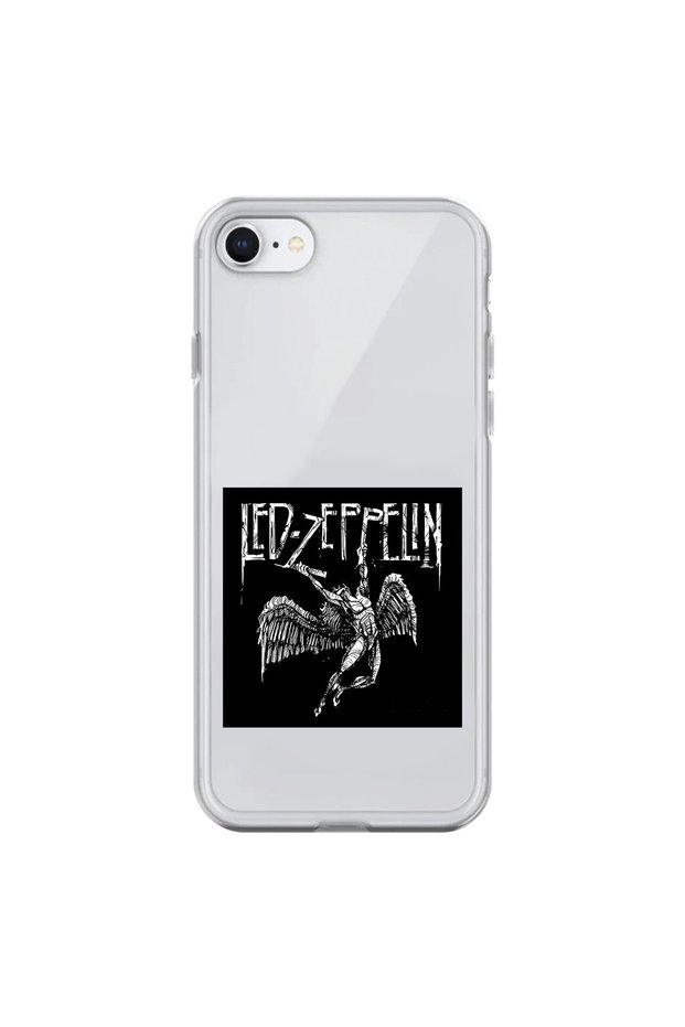 حافظة شفافة متوافقة مع هاتف iPhone 8 بتصميم Led Zeppelin