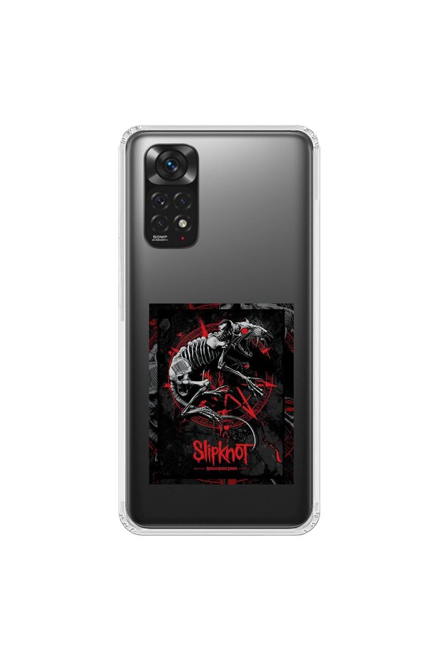 Xiaomi Redmi Note 11 Compatible Transparent Case with Slipknot Design