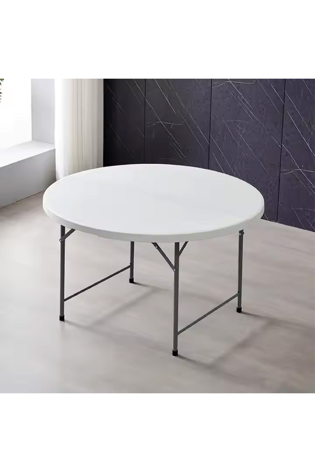 طاولة عادية قابلة للطي إلى نصف طاولة مستديرة 150 سم - 1
