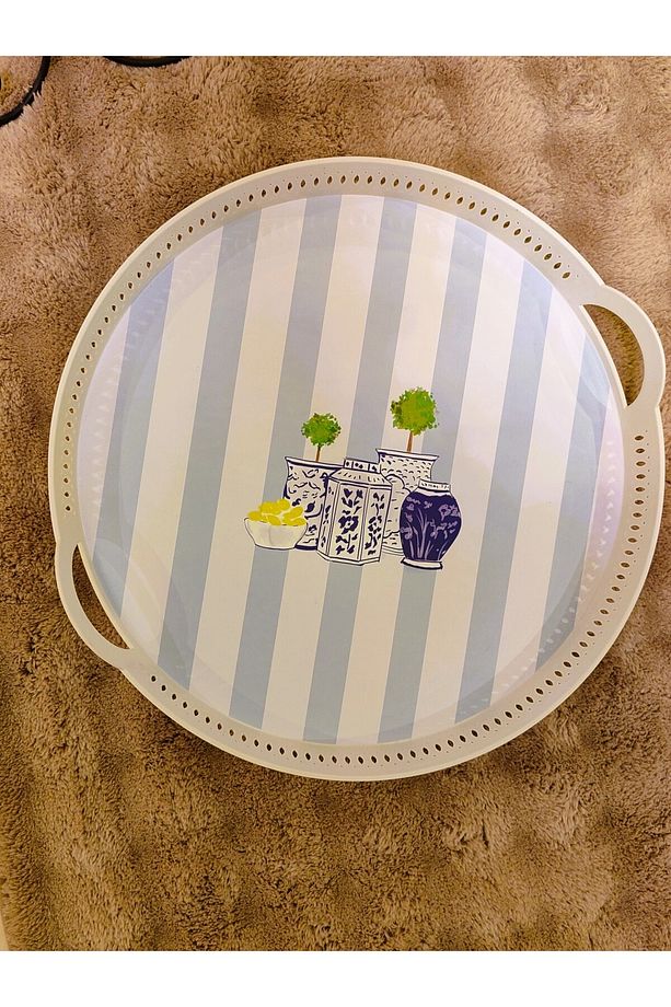 Carine Yuvarlak Örgü Tepsi - 38 cm - 2