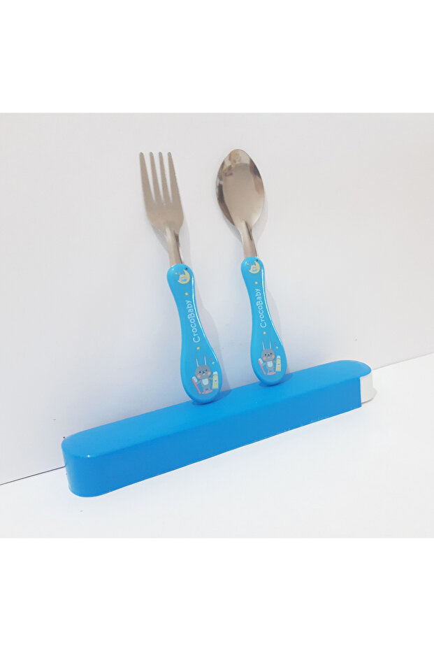 Fork Spoon Cartoon Patterned Fork Spoon Set for Kids - 1