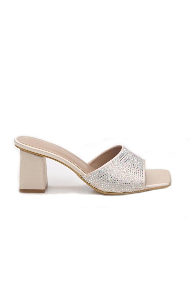 Pisagor Ps-33580 Women's Heeled Stone Slippers