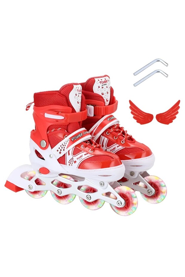 أحذية تزلج قابلة للتعديل والسحب مع عجلات قابلة للسحب - 2