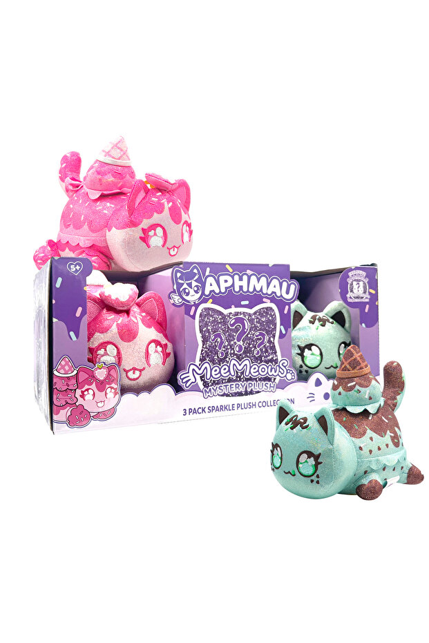 MeeMeow Plush 3pk Sparkle Ice Cream 6inch