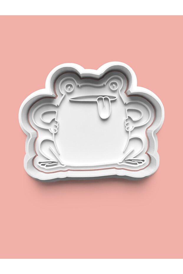 Tongue-Out Frog Figure Cookie Mold and Sugar Dough Mold