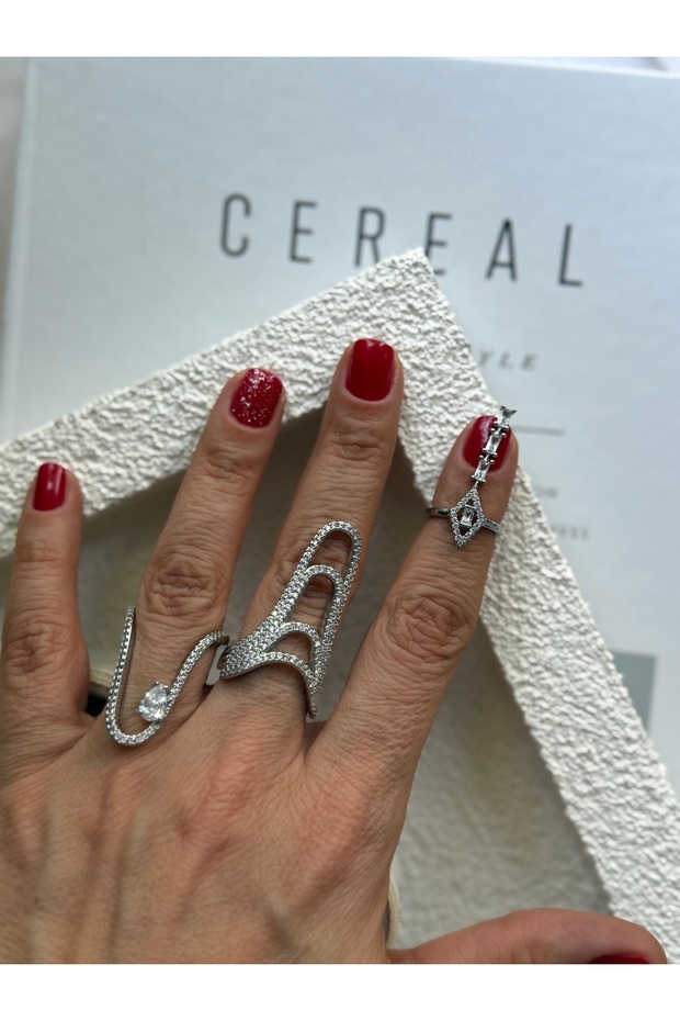 Imported Silver Mona Nail Ring