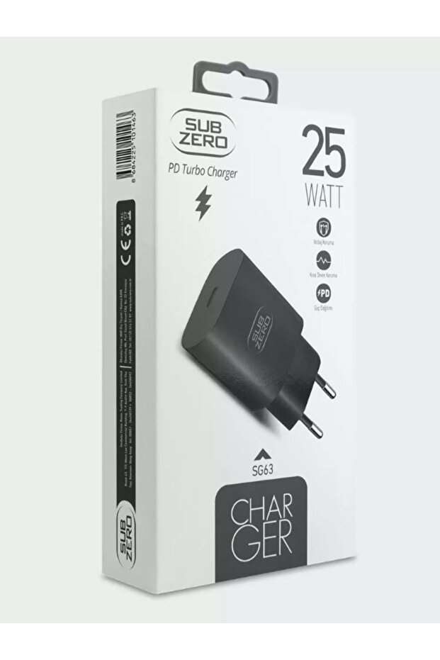 SG63 25W PD (Turbo) Type-C Ev Şarj Başlığı | Hızlı Şarj, CE Sertifikalı - 2