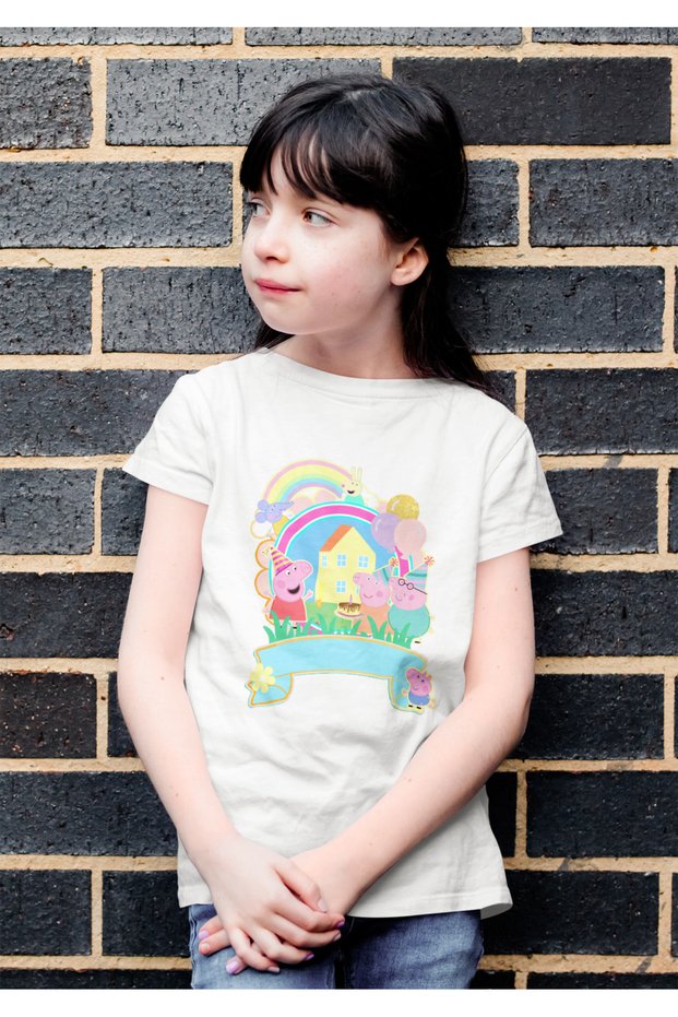 Design Peppa Pig Printed Unisex Cartoon Children's T-Shirt (Age 1-12)