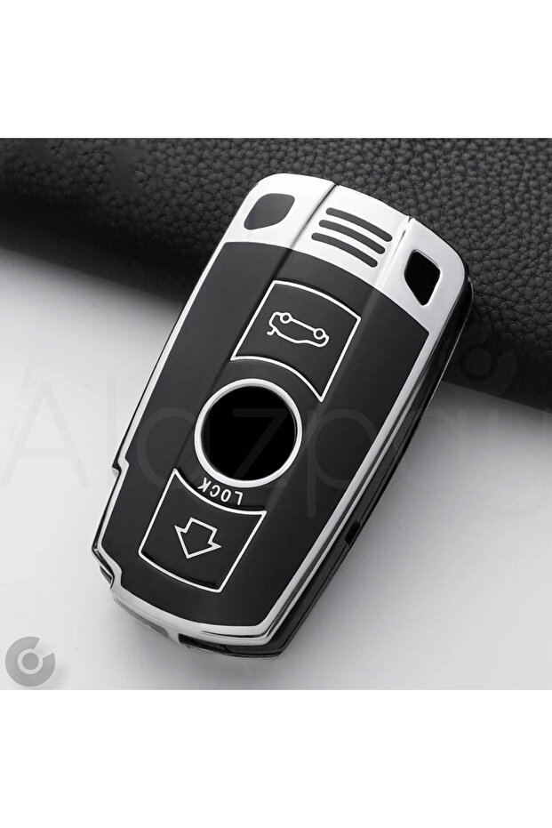 For Bmw E60 E61 E70 E81 E87 E90 E91 E92 X1 X5 X3 1 3 5 6 Z4 M3 M5 Tpu Key Case Cover (Black Silver)