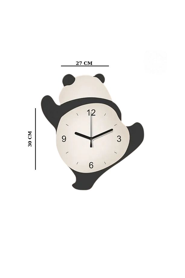 Panda Ahşap Duvar Saati - 2