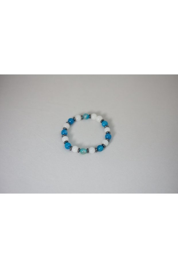 Negative Energy Bracelet, Natural Moonstone Agate, Handmade Unisex Emotional Protection Energy Bracelet