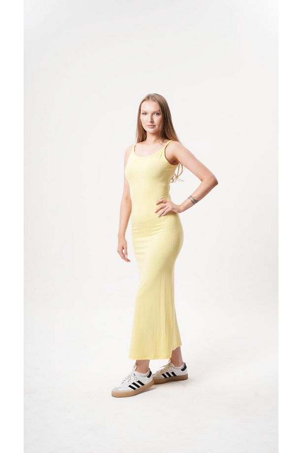 Femmes Dolce Soft Sarı Elbise - 3
