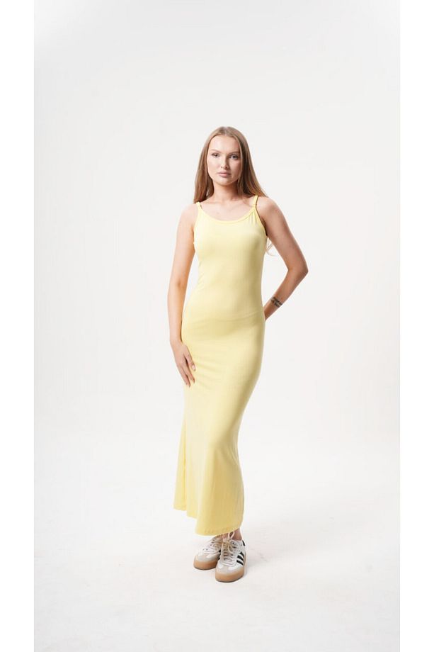 Femmes Dolce Soft Sarı Elbise - 1
