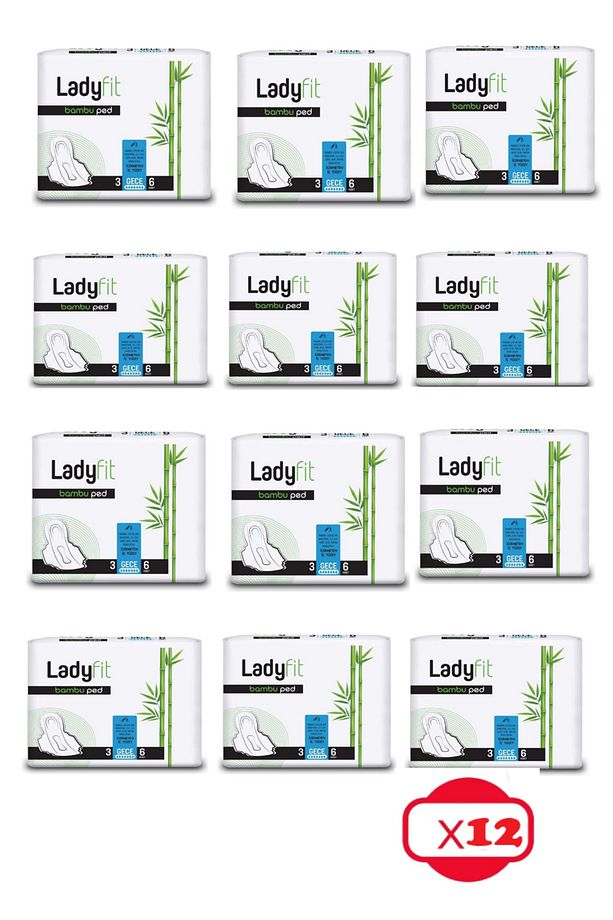 Bambu Ped Gece 6lı x 12 Paket (72 Adet) - 1
