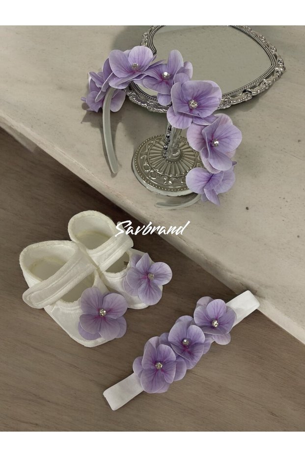 Mother's Crown, Baby Booties and Bandana Special Set of 3