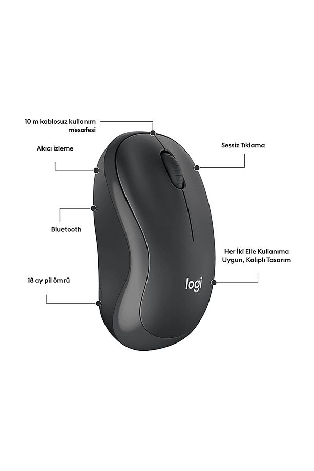 M240 Graphit Mouse + Nomad Laptop Sırt Çantası - 8