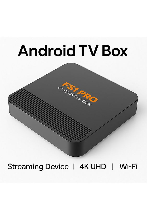 4K Profesyonel FS1 Android Tv Box Akıllı Kutusu - Media PLAYER Çanaksız Tv İzleme Kutusu İptv - 1