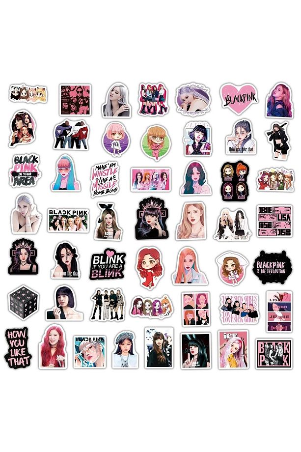Blackpink Illüstrasyon Laptop Notebook Tablet Sticker Seti - 6