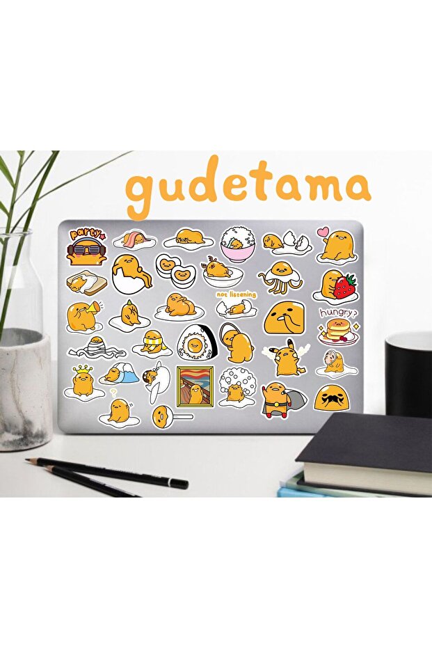 ملصق Gudetama Series 1 للهاتف المحمول والكمبيوتر المحمول والكمبيوتر اللوحي وملصق زجاجة الماء
