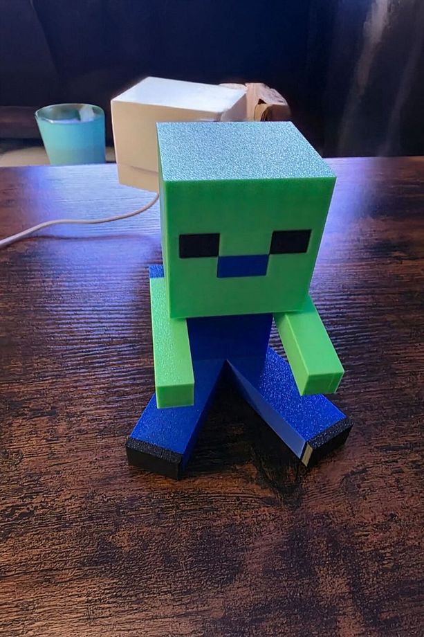Minecraft Creeper ve Tavuk Tasarımlı Gece Lambası - 4