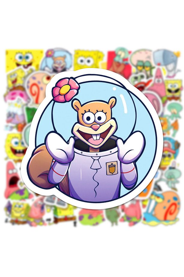 SüngerBob KareŞort Defter Suluk Laptop Notebook Tablet Telefon Kılıf Sticker Seti - 4