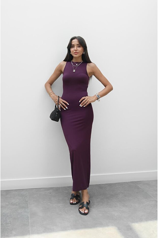 Purple Recovery Basic Dress