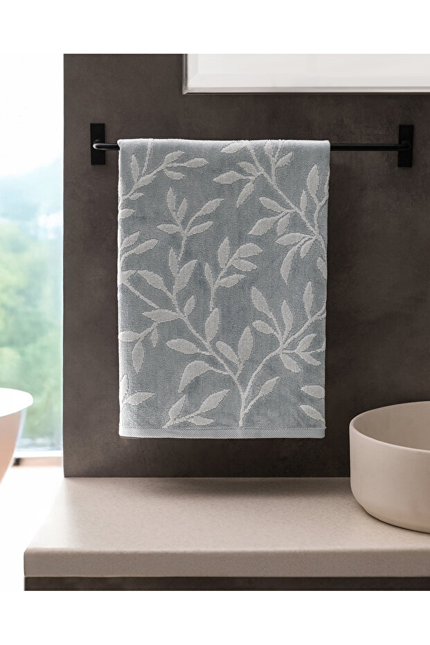 منشفة وجه كلاريس قطن - رمادي - 50x80 سم