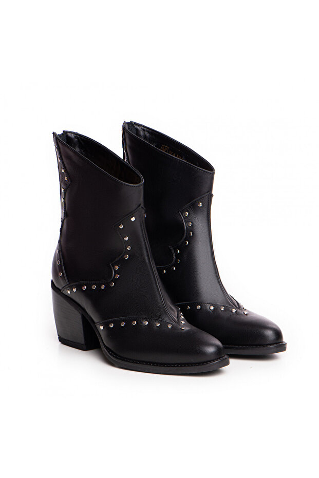 Opium small silver knobs black leather - 2