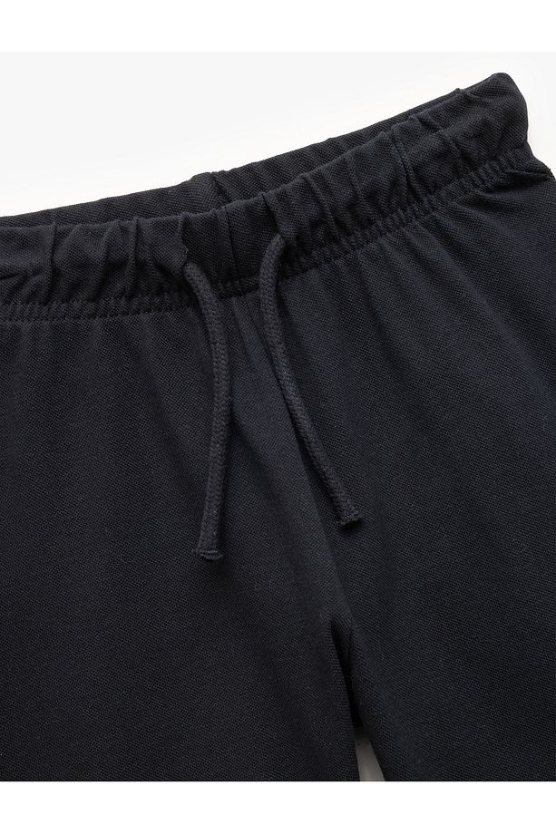 Pamuklu Beli Bağcıklı Basic Şort - 3