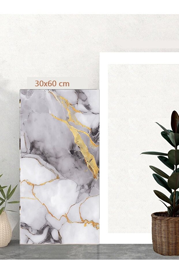 10 adet 60x30 kendinden yapışkanlı PVC duvar paneli - 2