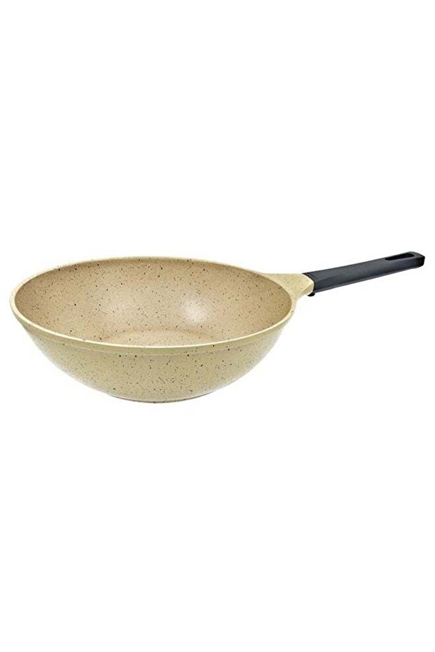 Non-Stick Granite Wok Pan Beige 30cm