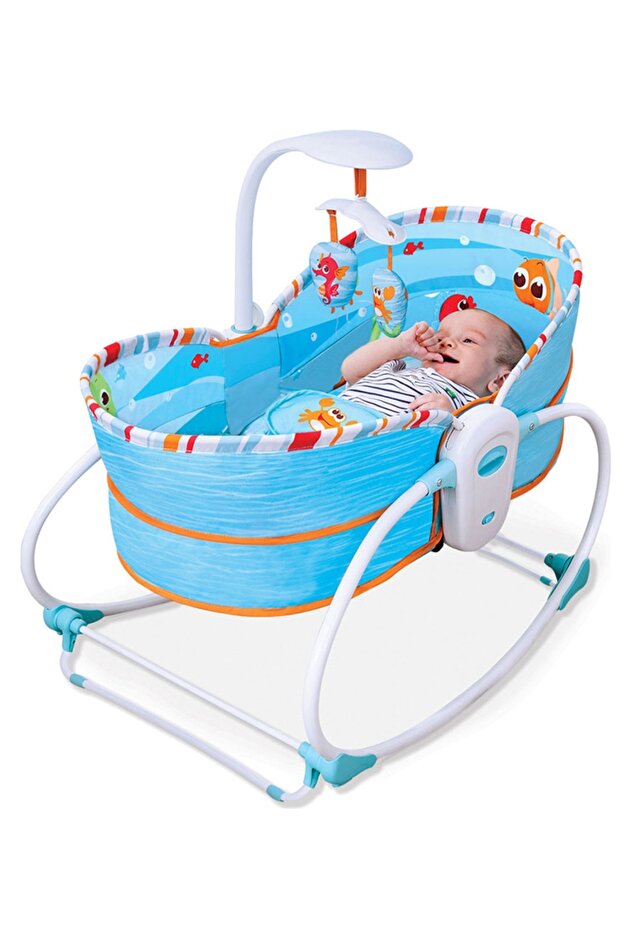 Baby Rocker & Bassinet Cradle 5in1 Newborn - Blue