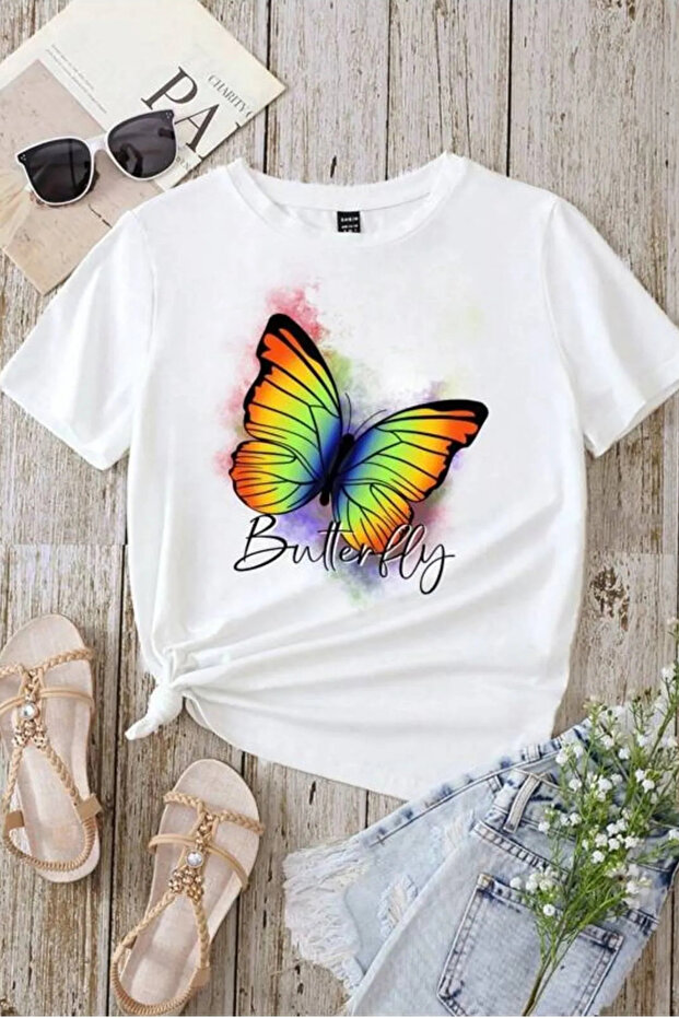 Butterfly design women's T-shirt