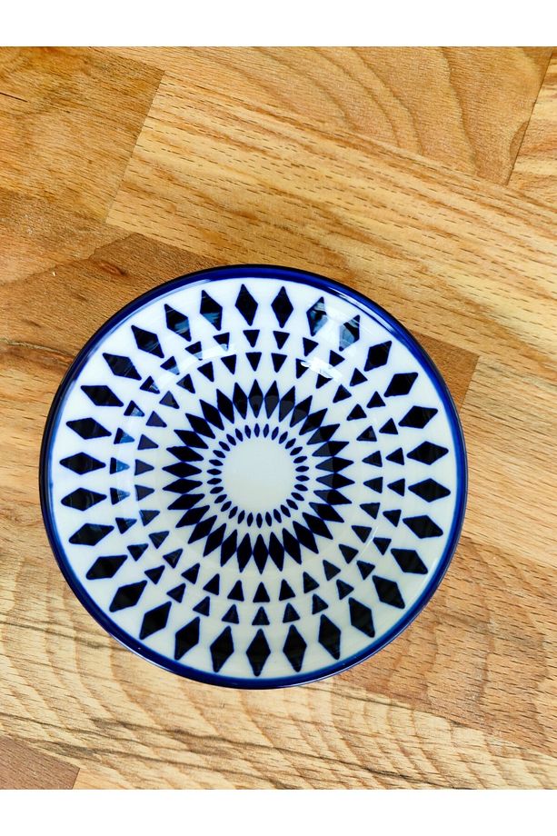 Revve Blue Niort New Bone China Mini Tabak 9x9x2,8 cm - ( 1 Adet ) - 1