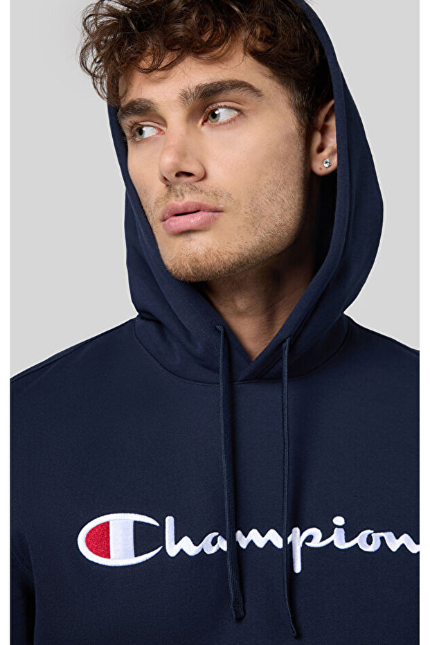 Script Shop Hooded Sweatshirt Lacivert Erkek Kapüşonlu Sweatshirt-220253-BS501 - 7