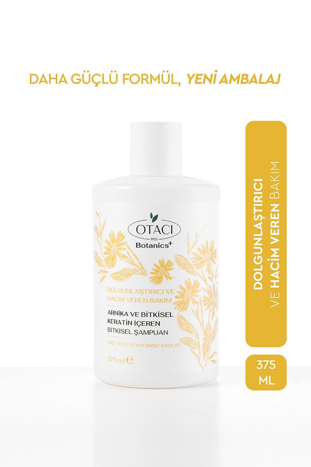 Botanics + Dolgunluk & Hacim Veren Bakım - Arnika ve Bitkisel Keratin İçeren Bitkisel Şampuan - 1