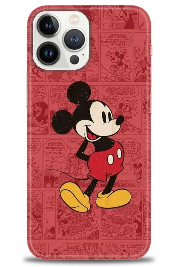 iPhone 15 Pro Max Case Hd Printed Case - Red Mickey - Mrc