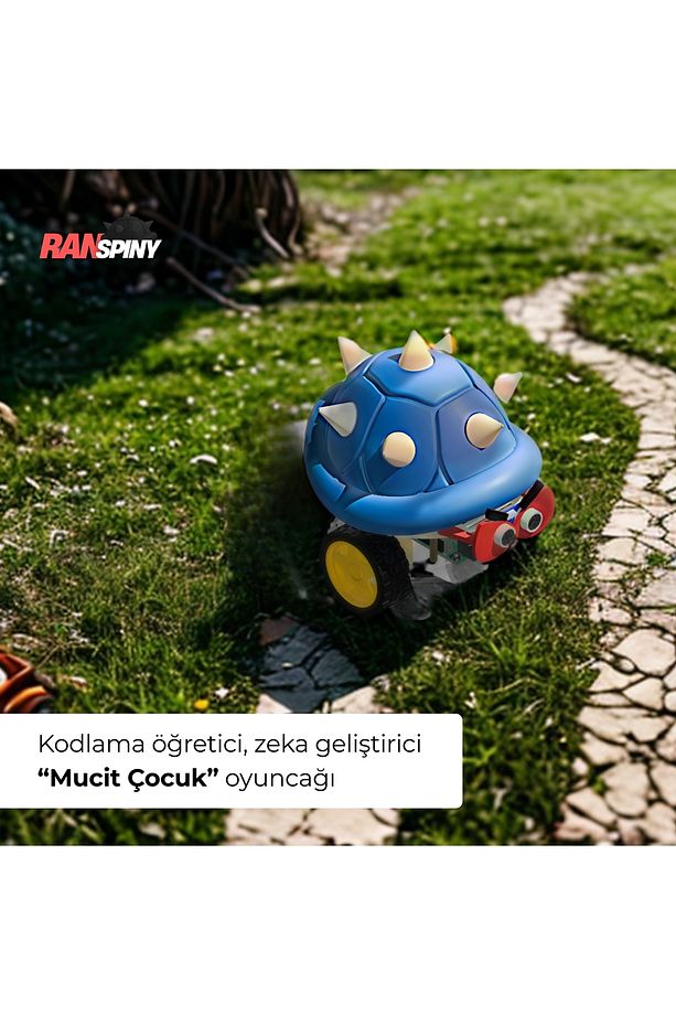Spıny: Kodlanabilir Bluetooth'lu Yeni Nesil Eğitici Eğlenceli Kendin Yap Kaplumbağa Robot - 3
