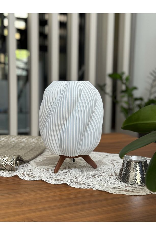 Spiral Şık Dekoratif Masa Lambası - Led Gece Lambası - 3