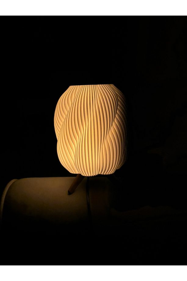 Spiral Şık Dekoratif Masa Lambası - Led Gece Lambası - 4