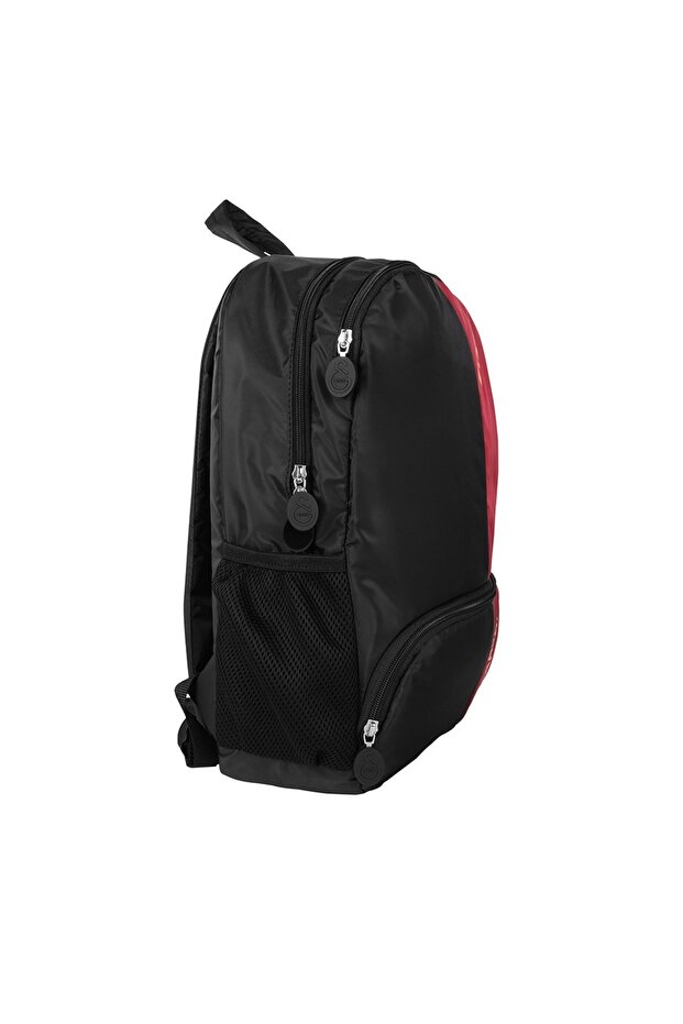حقيبة ظهر مدرسية منقوشة بخطوط حمراء مكونة من 3 أقسام من Me Bag 24539