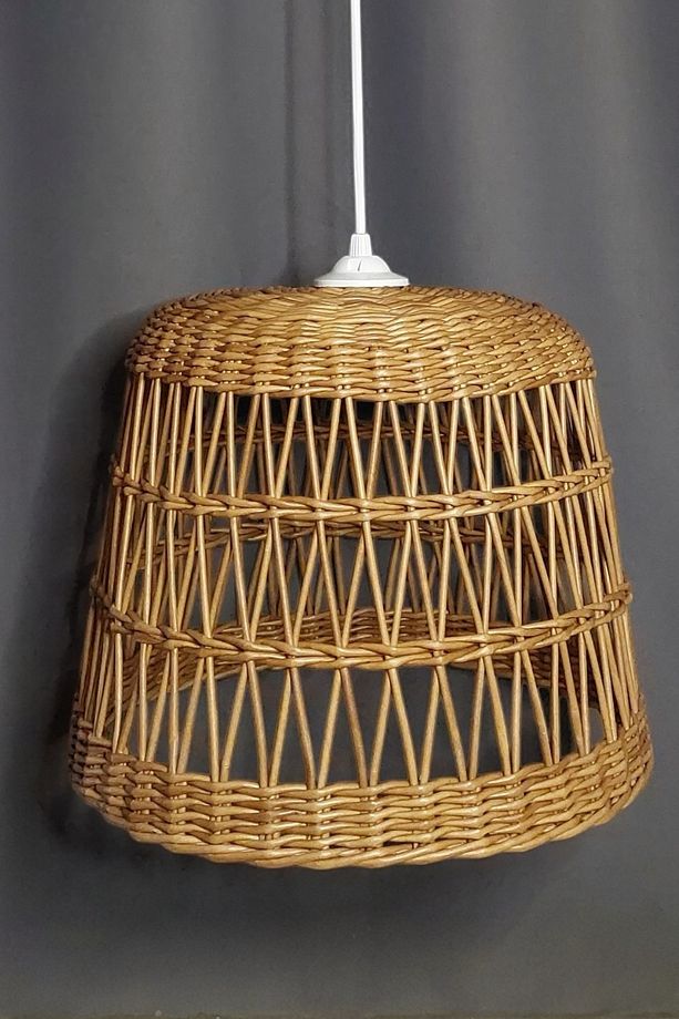 Hasır Bohem Sarkıt Avize Rattan Avize Bambu Hasır Avize Salon Mutfak Özel Üretim Avize(DUY DAHİL) - 1