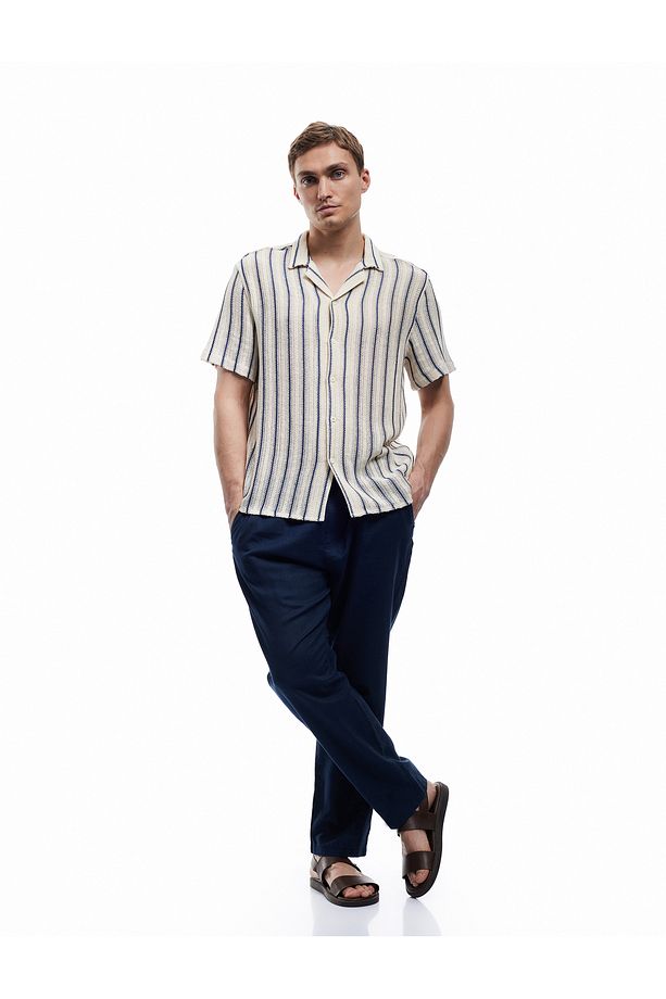 Cep Detaylı Regular Fit Beli Bağcıklı Yazlık Pantolon - 1