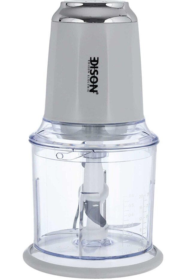 مفرمة خضروات من إديسون باللون الرمادي الفاتح سعة 600 مل وقوة 400 واط - 2