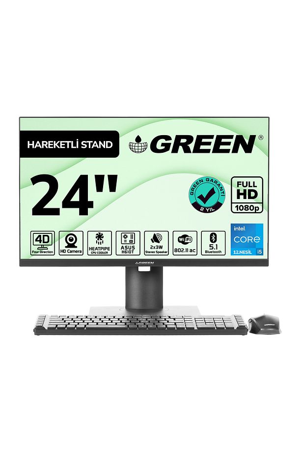 Gt24 Intel Core I5 12400 Işlemci 8gb Ddr4 Ram 512gb M2 Ssd Freedos All In One Bilgisayar - 1