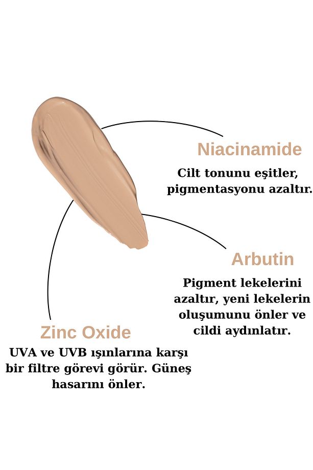 Nemlendirici Leke Karşıtı Koyu Ton Güneş Kremi Spf50 | Sunscreen Spf50 (NİACİNAMİDE,ALPHA ARBUTİN) - 2