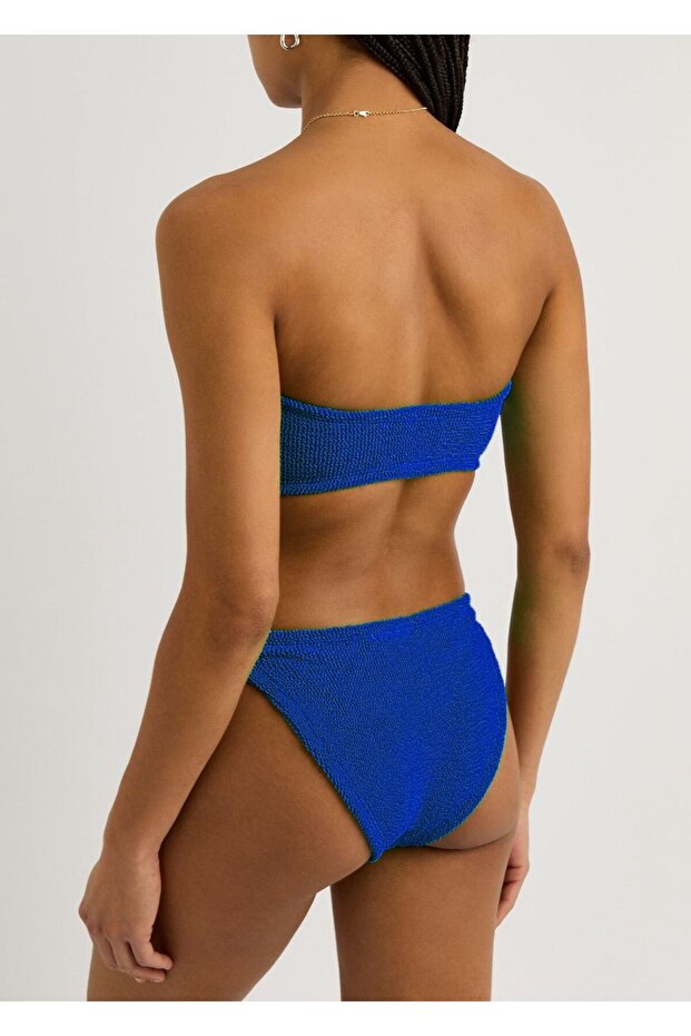 Στράπλες υφασμάτινο σετ μπικίνι - 3