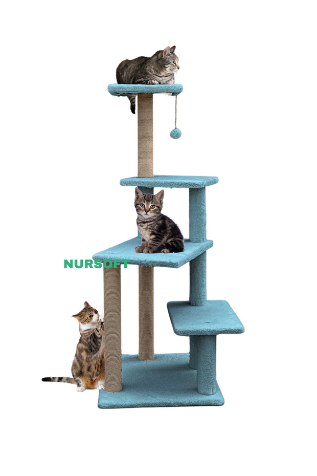 لوح خدش طويل الحجم وكبير الحجم للقطط - 1