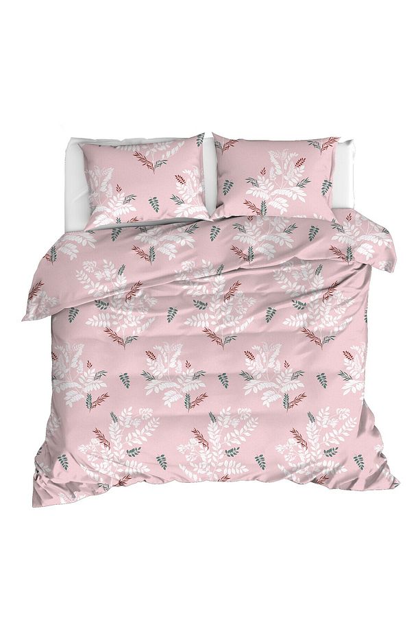 Çift Kişilik Pamuklu Nevresim Takımı 4 Parça – FioreRose Desen – Pembe / Yumuşak Dokulu - 3
